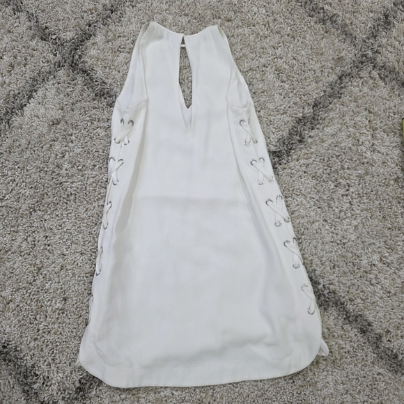 Parker Riviera Side Lace Up Dress Sleeveless Pearl Ivory - Picture 3 of 8